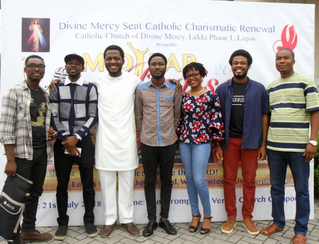 Chukwuemeka with band members 2018